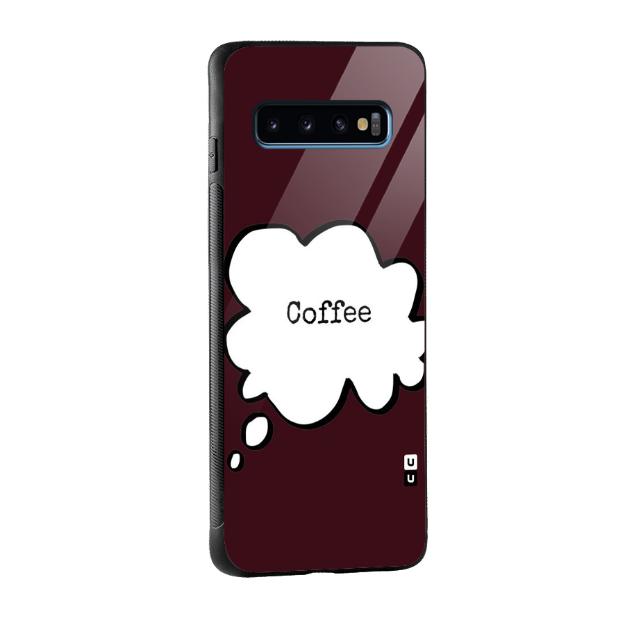 Coffee Bubble Glass Back Case for Galaxy S10