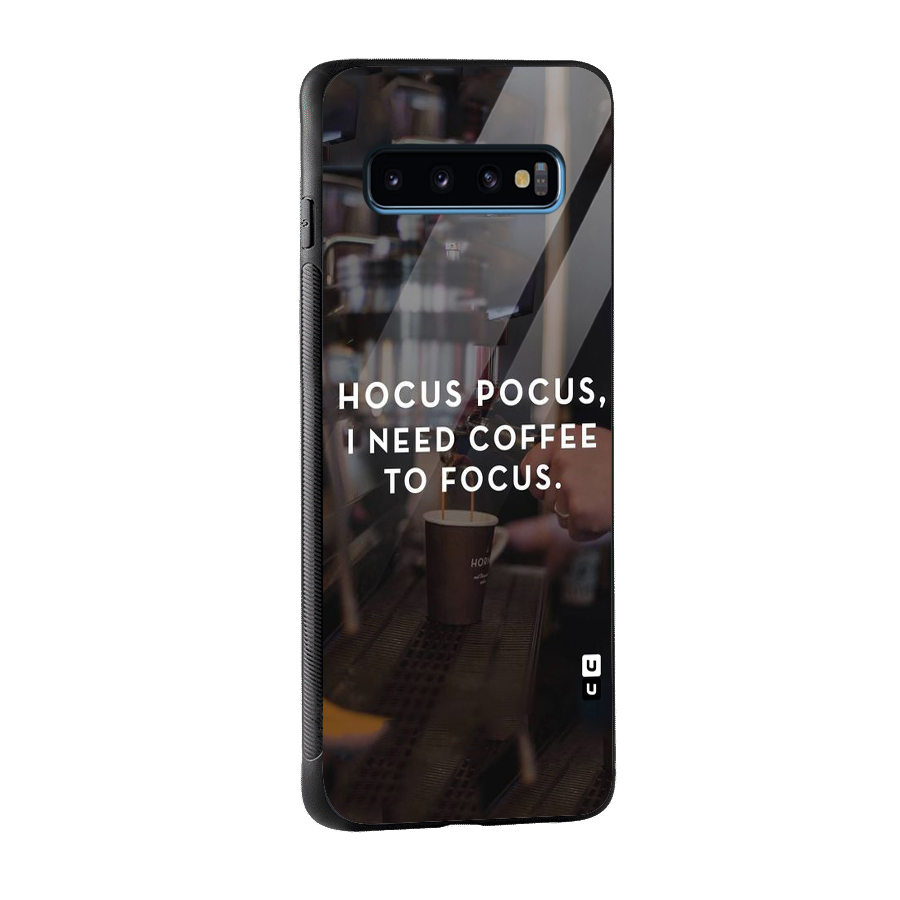 Coffee Focus Glass Back Case for Galaxy S10