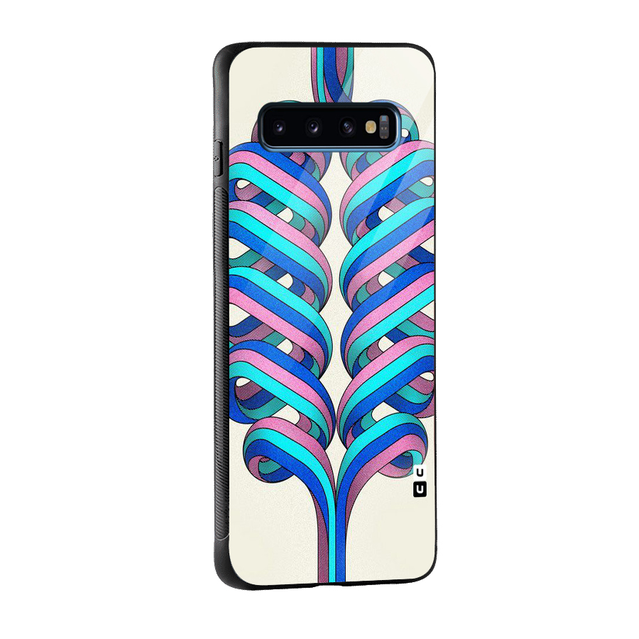 Coil Abstract Pattern Glass Back Case for Galaxy S10