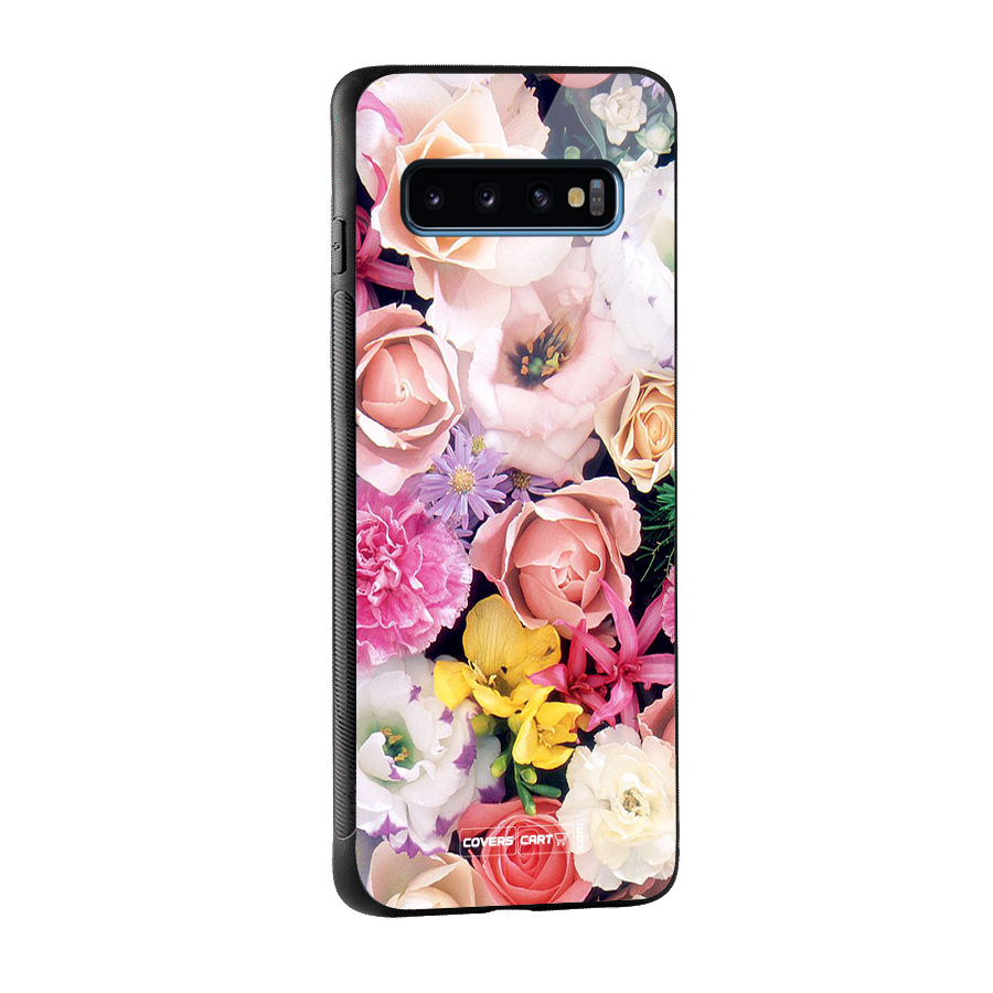 Colorful Roses Glass Back Case for Galaxy S10