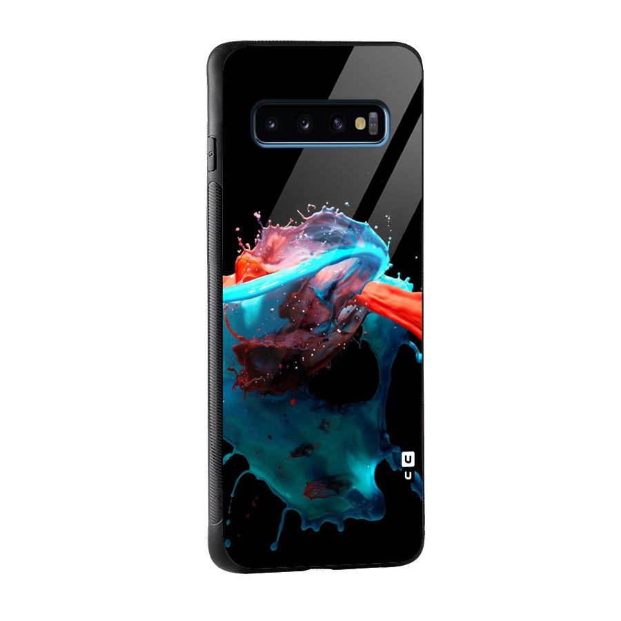 Colour War Glass Back Case for Galaxy S10