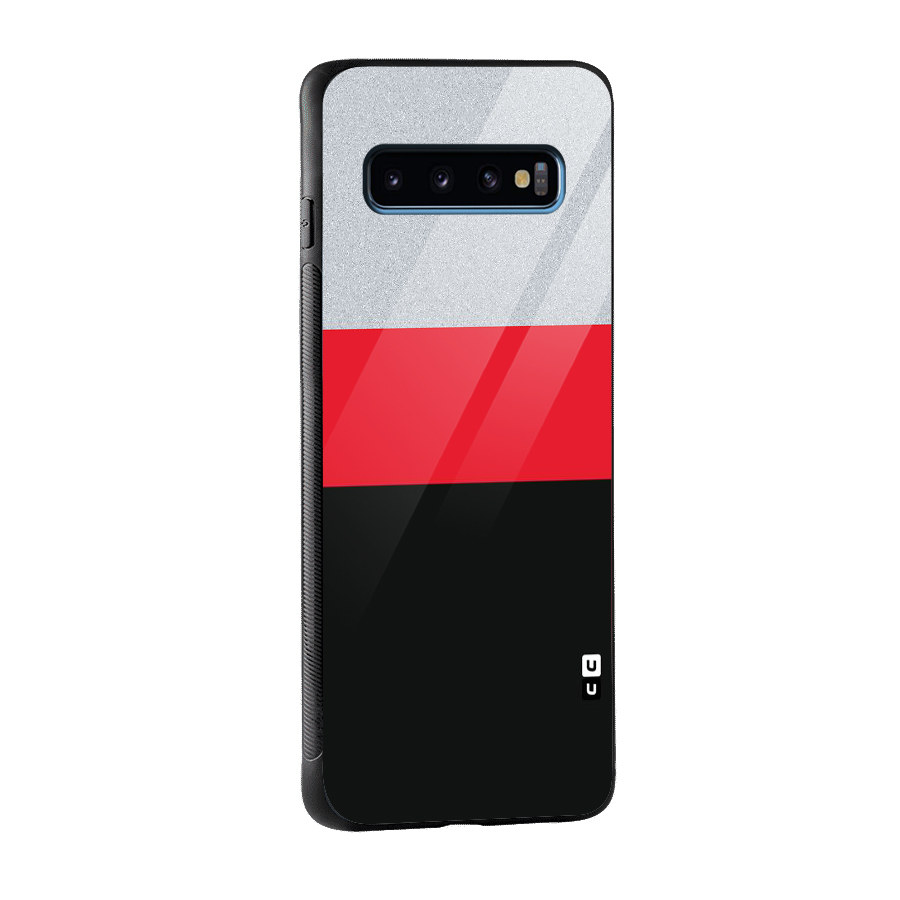 Cool Melange Stripe Glass Back Case for Galaxy S10