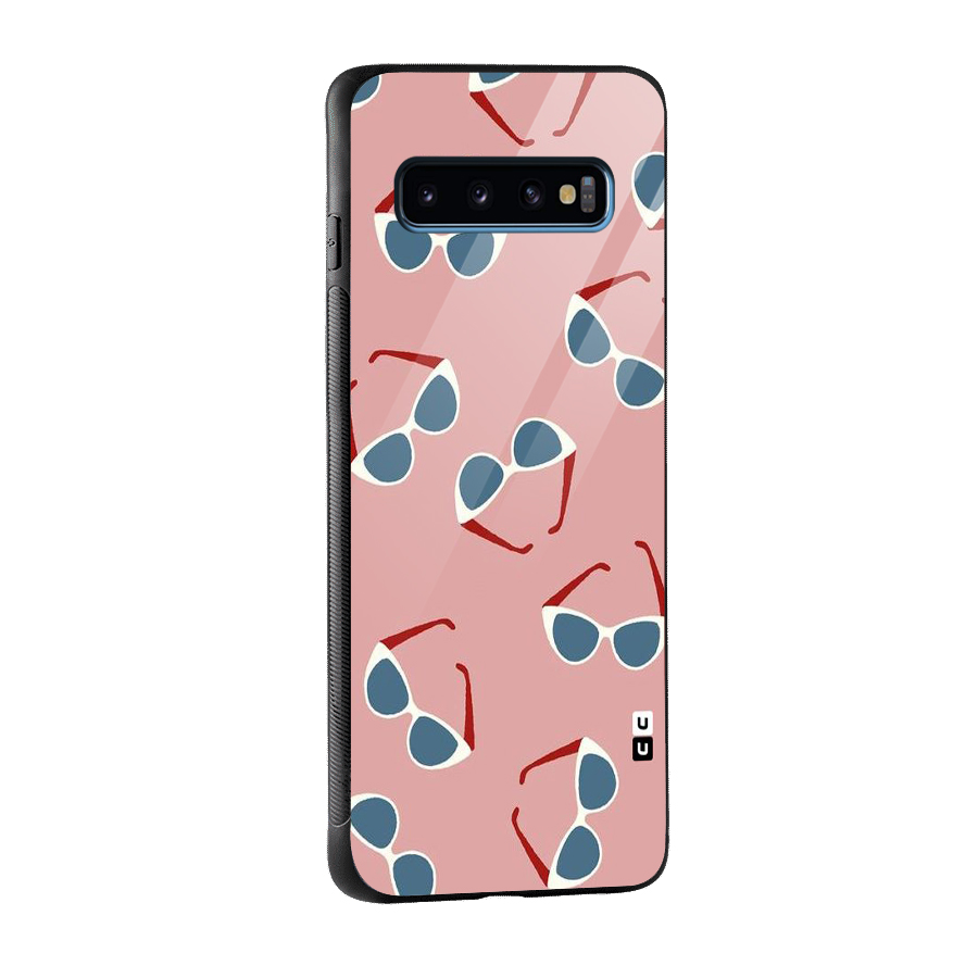 Cool Shades Pattern Glass Back Case for Galaxy S10