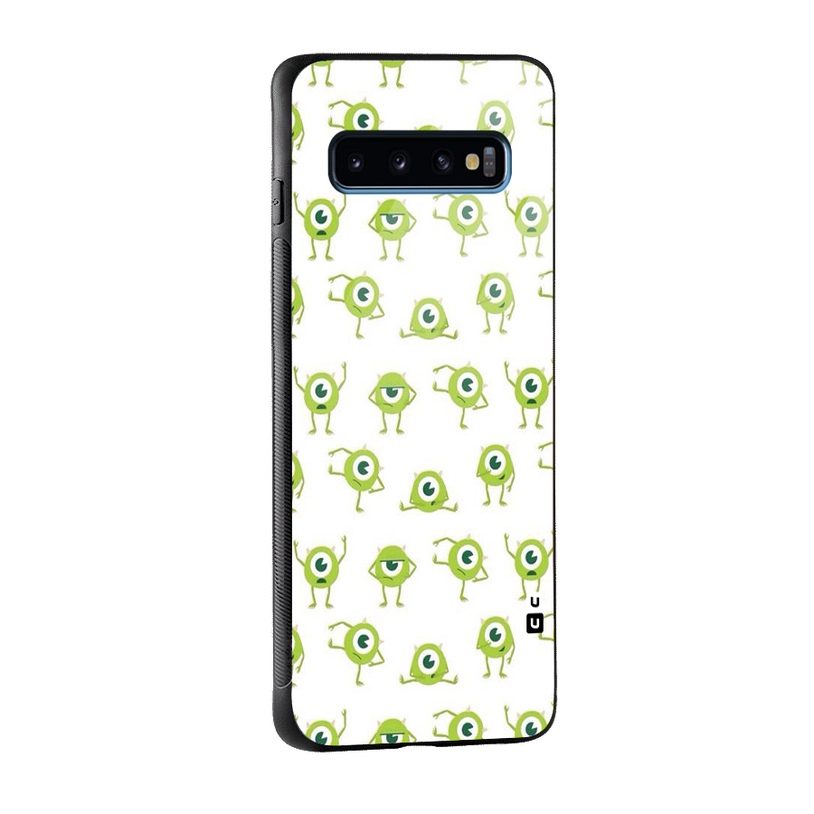 Crazy Green Maniac Glass Back Case for Galaxy S10