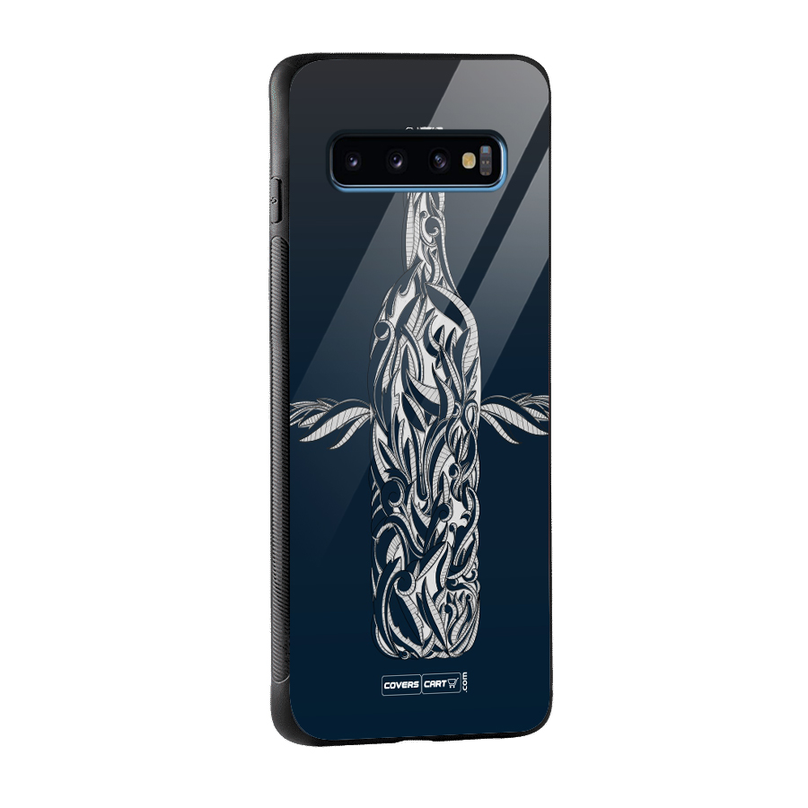 Creative Bottle Glass Back Case for Galaxy S10