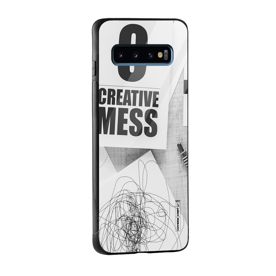 Creative Mess Glass Back Case for Galaxy S10