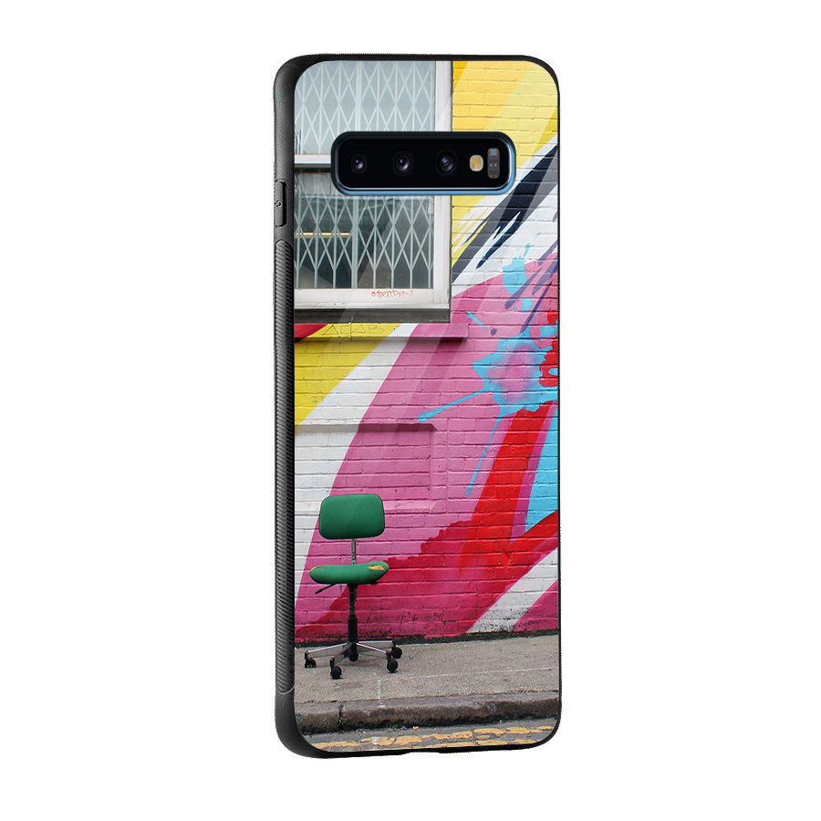Creative Wall Art Glass Back Case for Galaxy S10