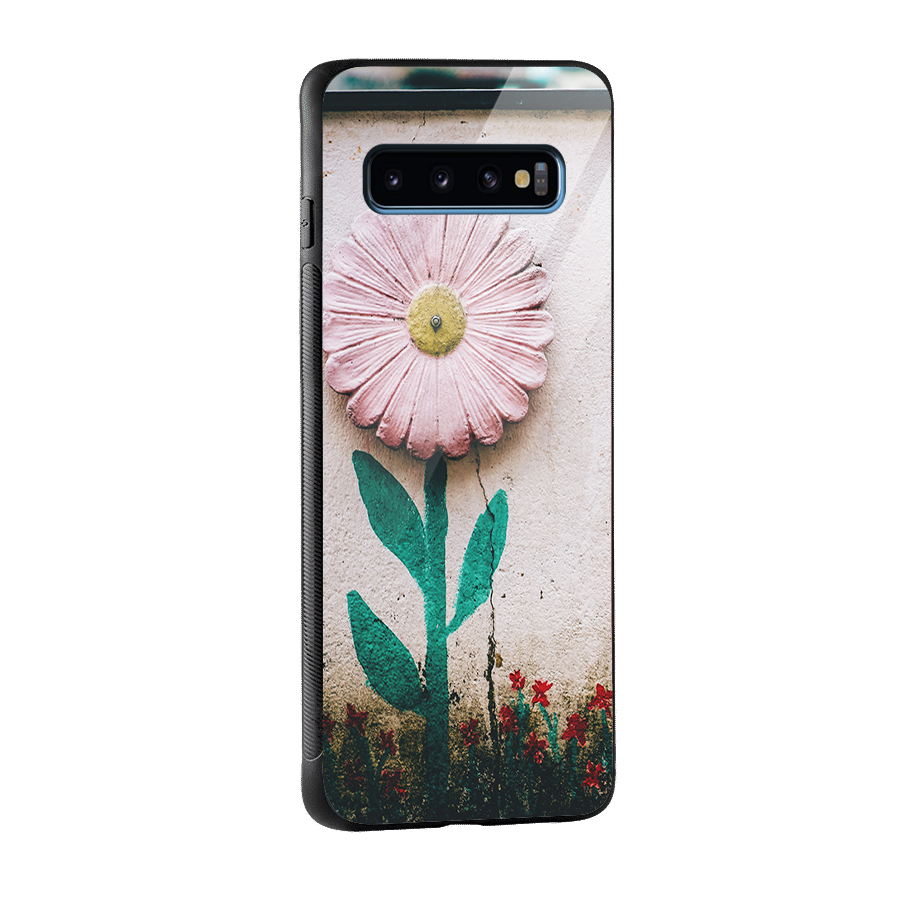 Creativity Flower Glass Back Case for Galaxy S10
