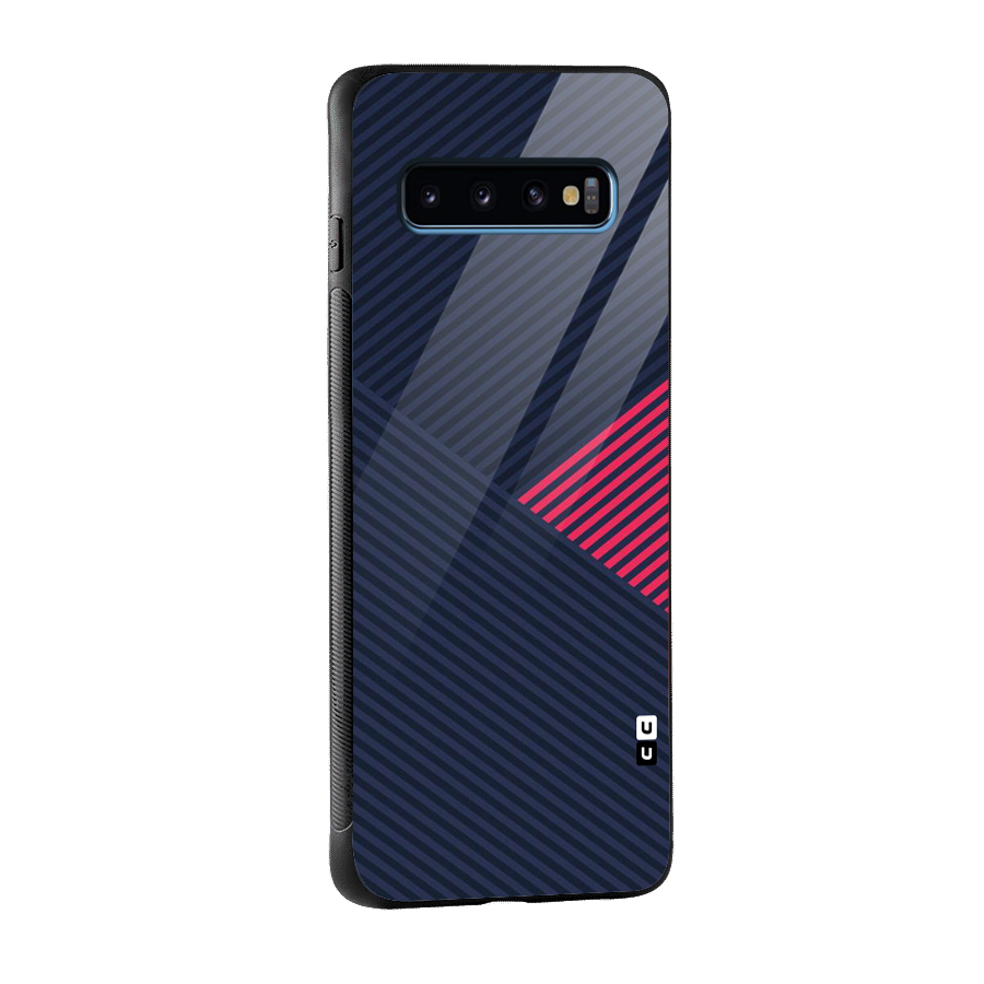 Criscros Stripes Glass Back Case for Galaxy S10