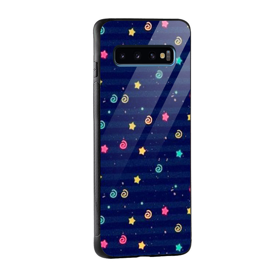 Cute Design Glass Back Case for Galaxy S10