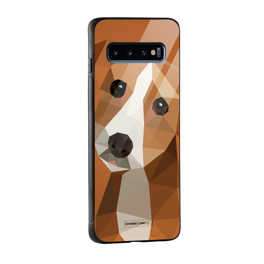Cute Dog Glass Back Case for Galaxy S10