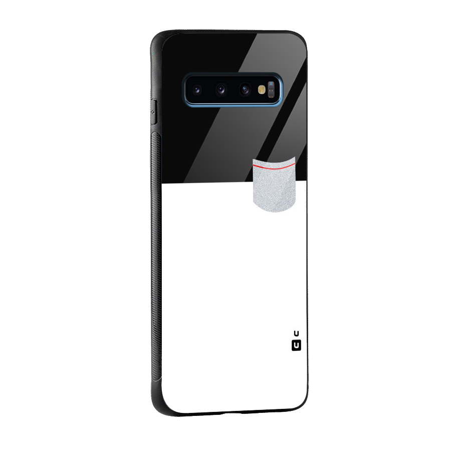 Cute Pocket Simple Glass Back Case for Galaxy S10
