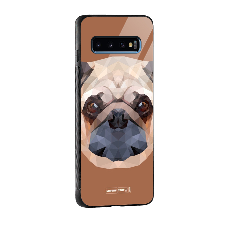 Cute Pug Glass Back Case for Galaxy S10
