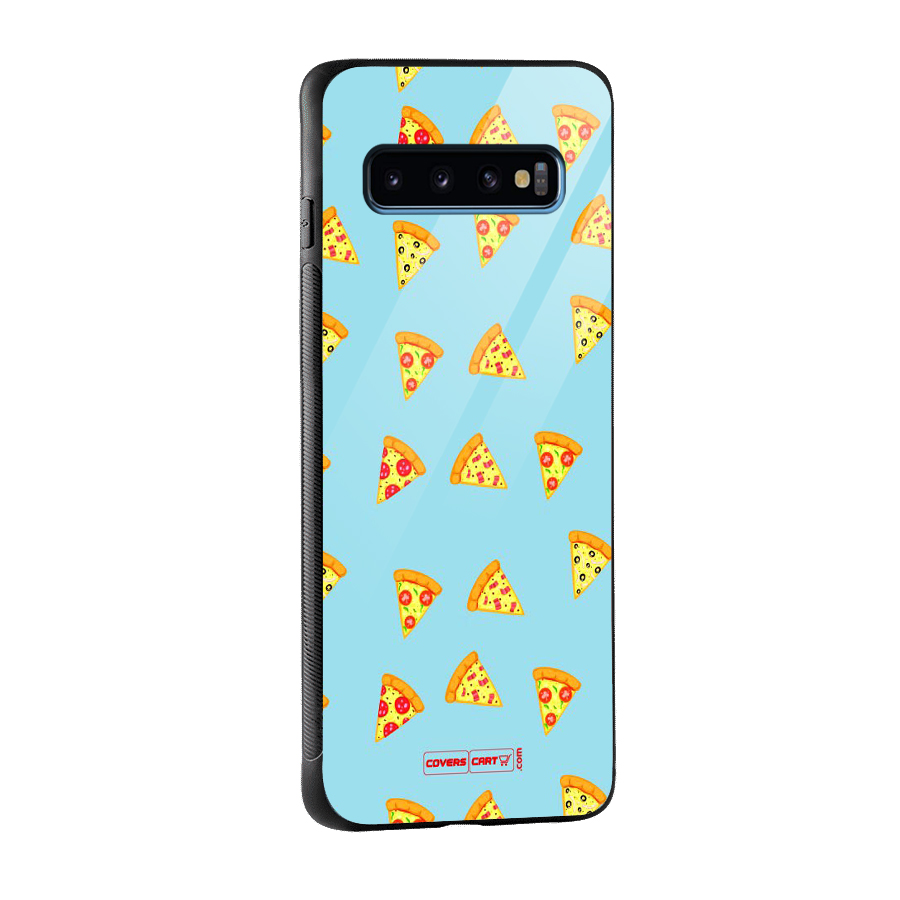 Cute Slices of Pizza Glass Back Case for Galaxy S10