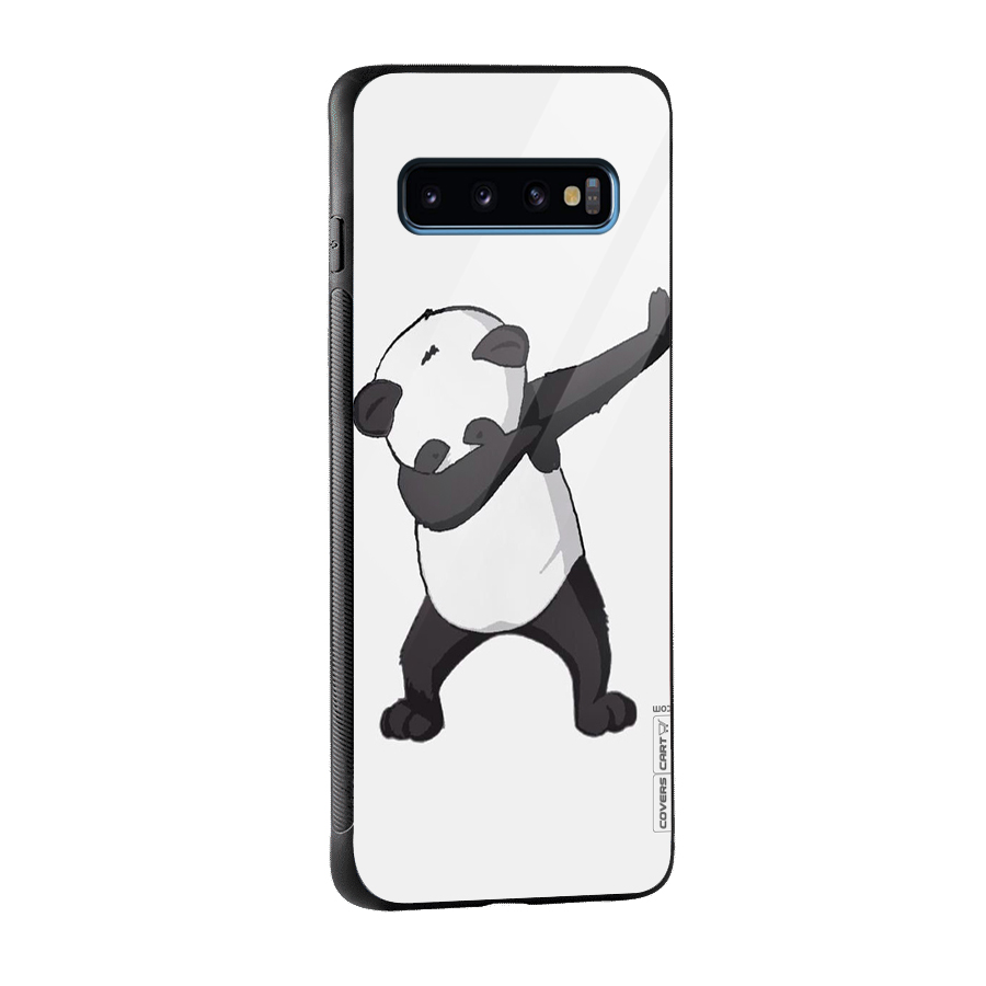 Dab Panda Shoot Glass Back Case for Galaxy S10