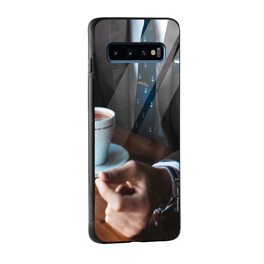Dapper Suit Glass Back Case for Galaxy S10