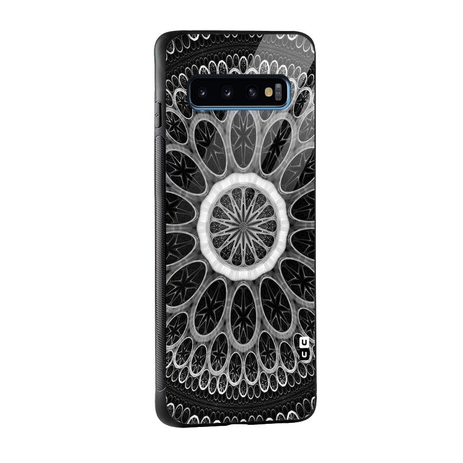 Dark Pattern Art Glass Back Case for Galaxy S10