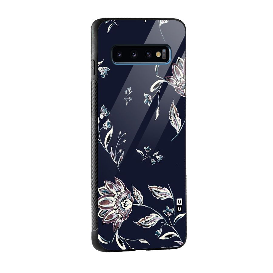 Dark Petals Glass Back Case for Galaxy S10