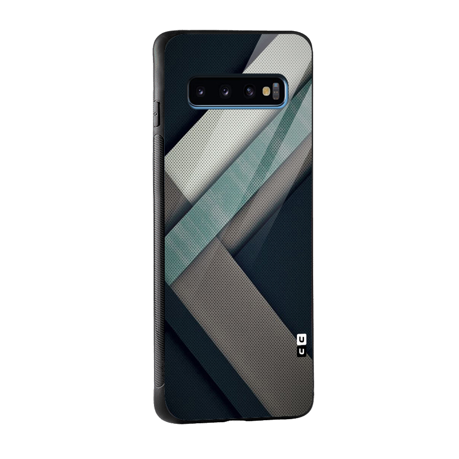Dark Stripes Glass Back Case for Galaxy S10