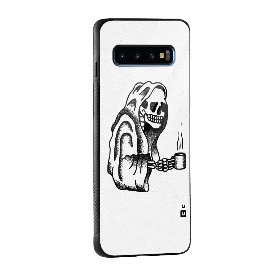 Dead But Coffee Glass Back Case for Galaxy S10