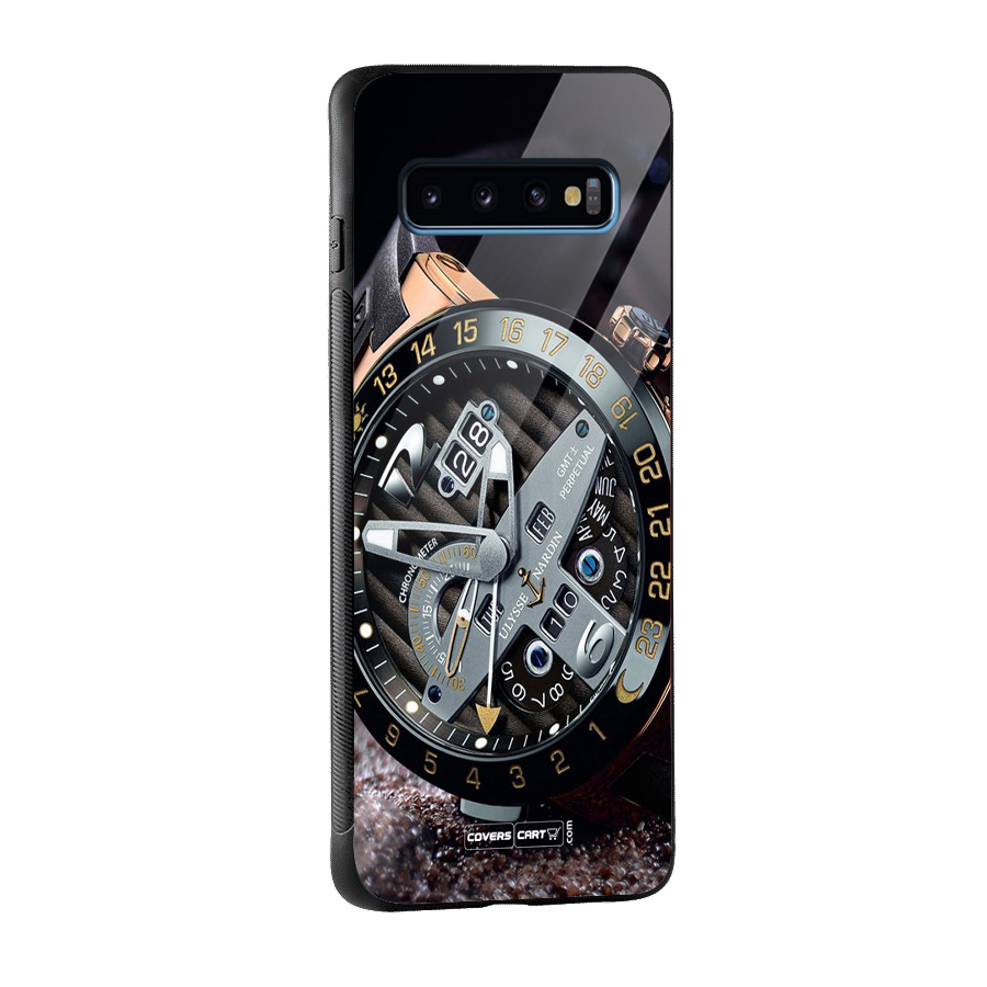 Designer Stylish Watch Glass Back Case for Galaxy S10
