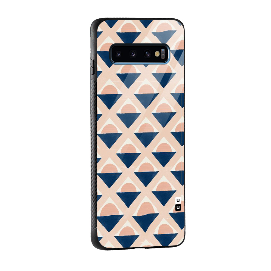 Diamond Circle Pattern Glass Back Case for Galaxy S10
