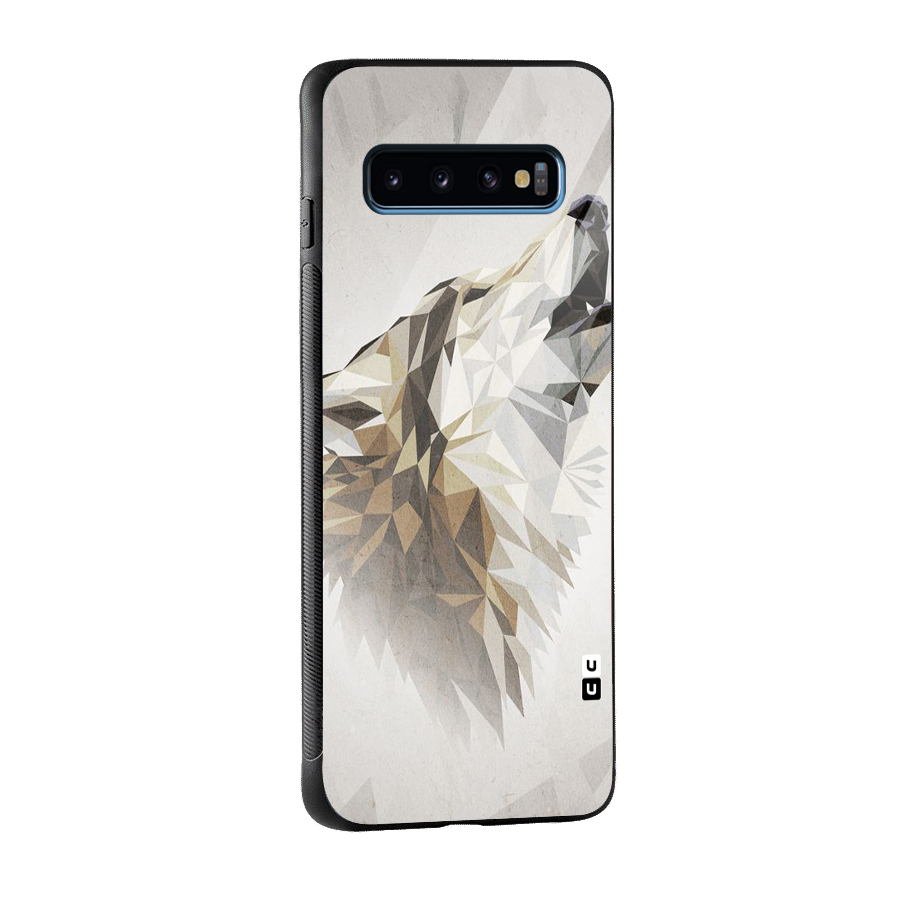 Diamond Wolf Glass Back Case for Galaxy S10