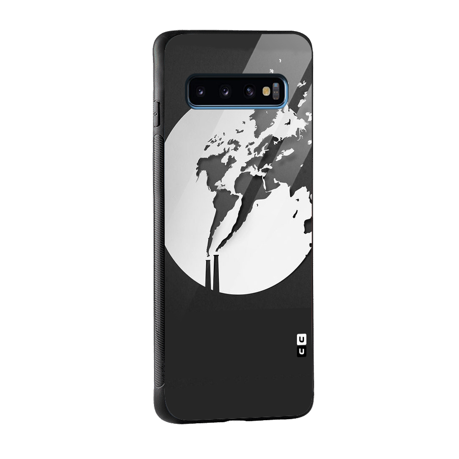 Disorted Design Black Glass Back Case for Galaxy S10