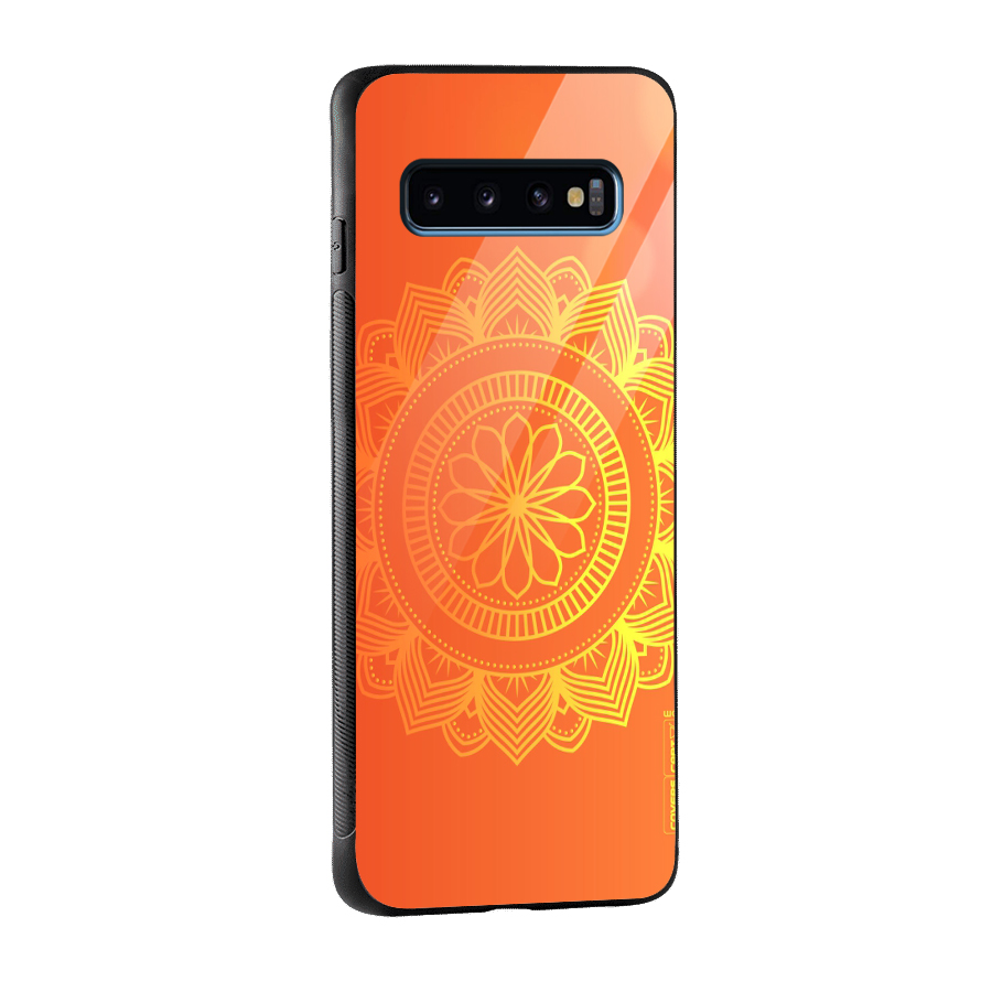 Diwali Rangoli Glass Back Case for Galaxy S10