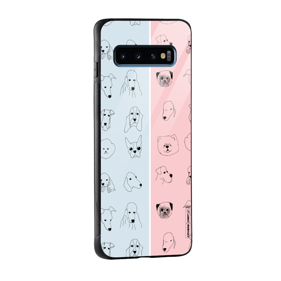 Dog Cat And Cow Glass Back Case for Galaxy S10