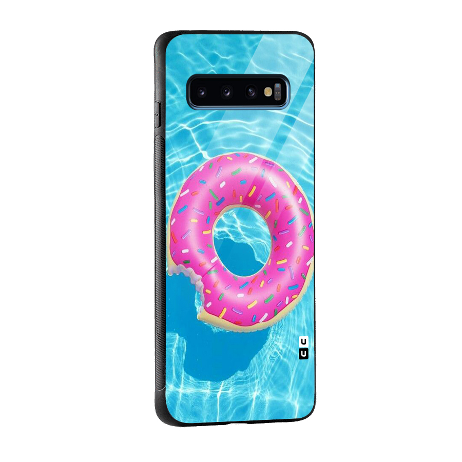 Donut Swim Glass Back Case for Galaxy S10
