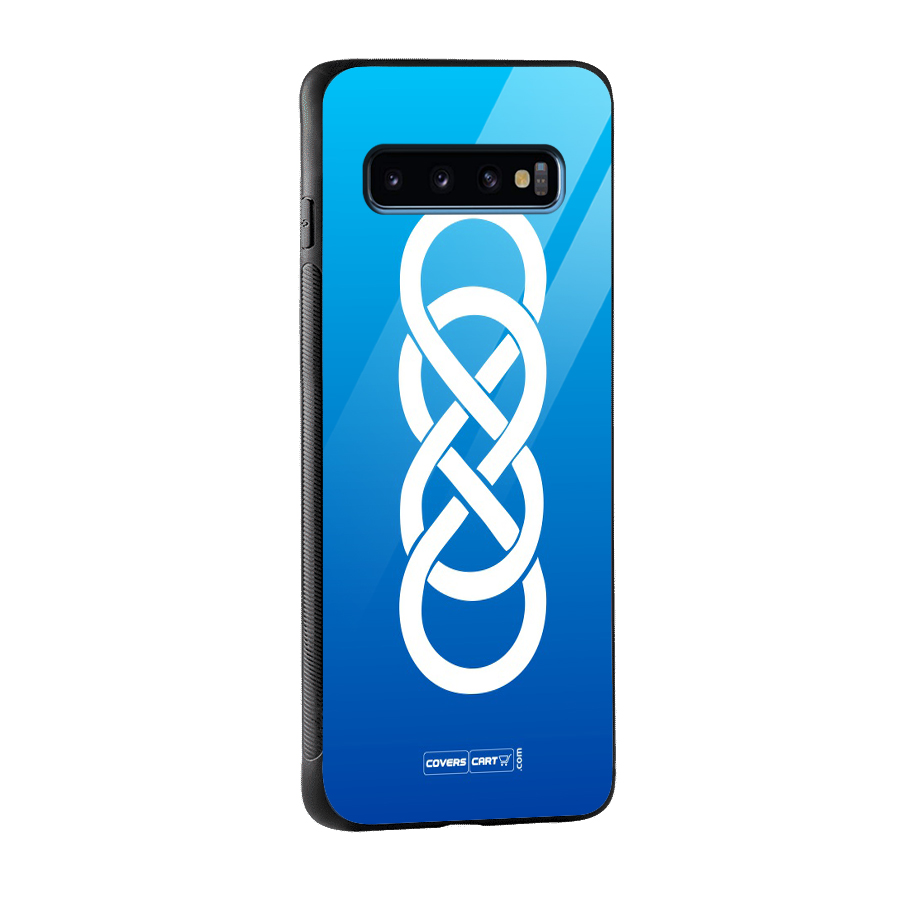 Double Infinity Blue Glass Back Case for Galaxy S10