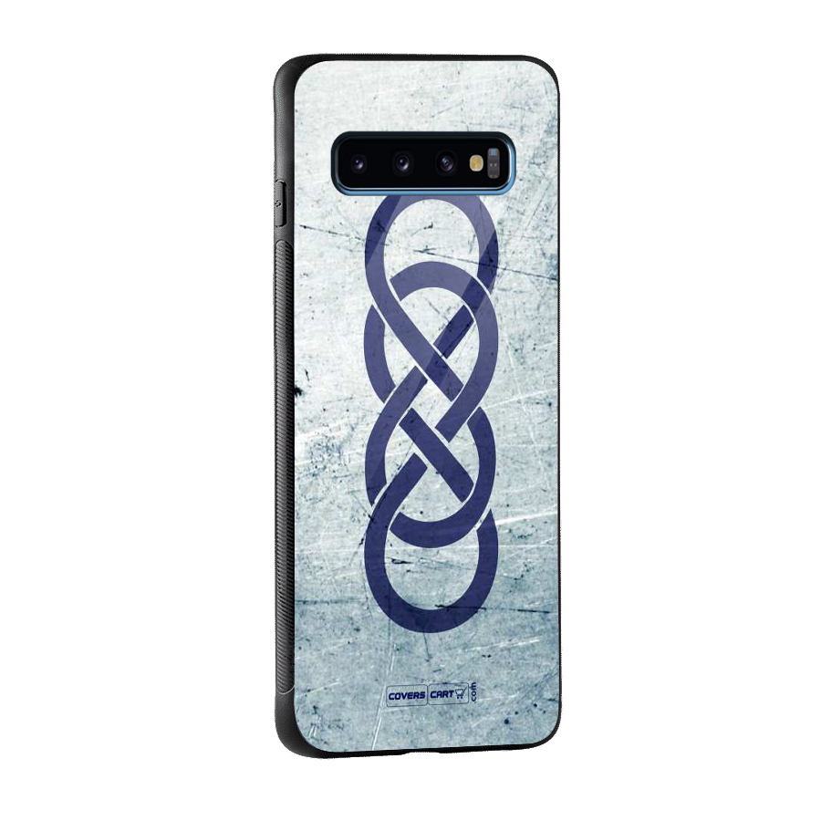 Double Infinity Rough Glass Back Case for Galaxy S10