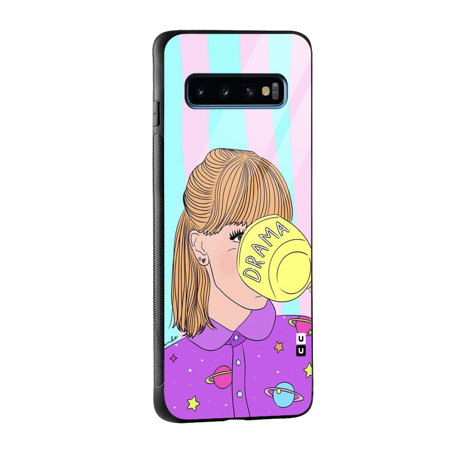 Drama Cup Glass Back Case for Galaxy S10