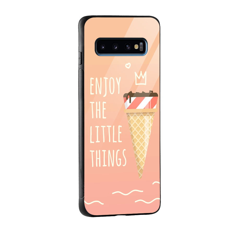 Enjoy the Little Things Glass Back Case for Galaxy S10