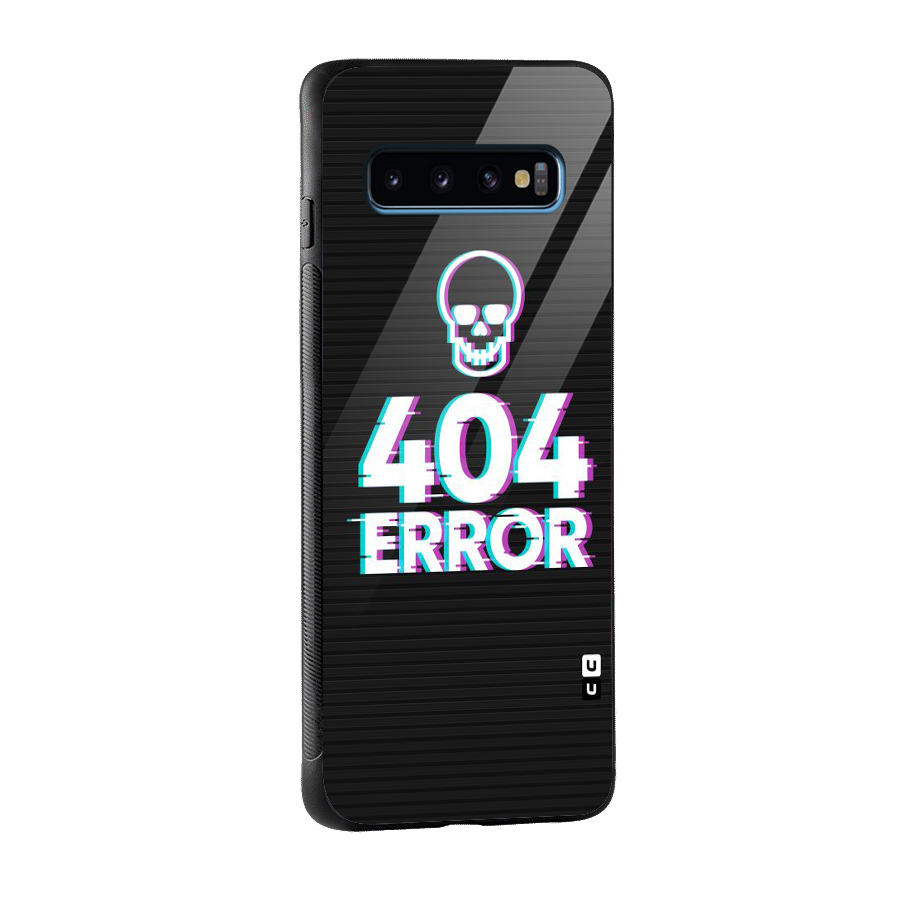 Error 404 Skull Glass Back Case for Galaxy S10