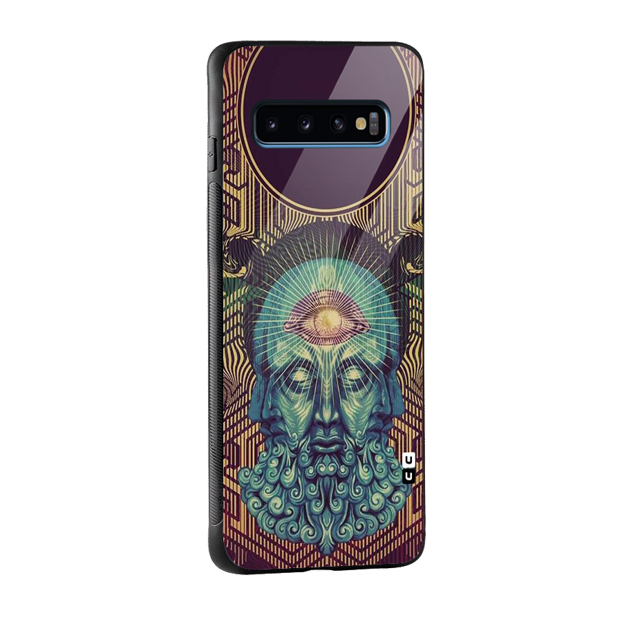 Eye Design Glass Back Case for Galaxy S10