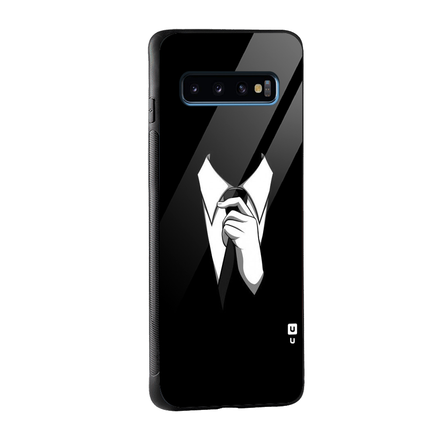 Faceless Gentleman Glass Back Case for Galaxy S10