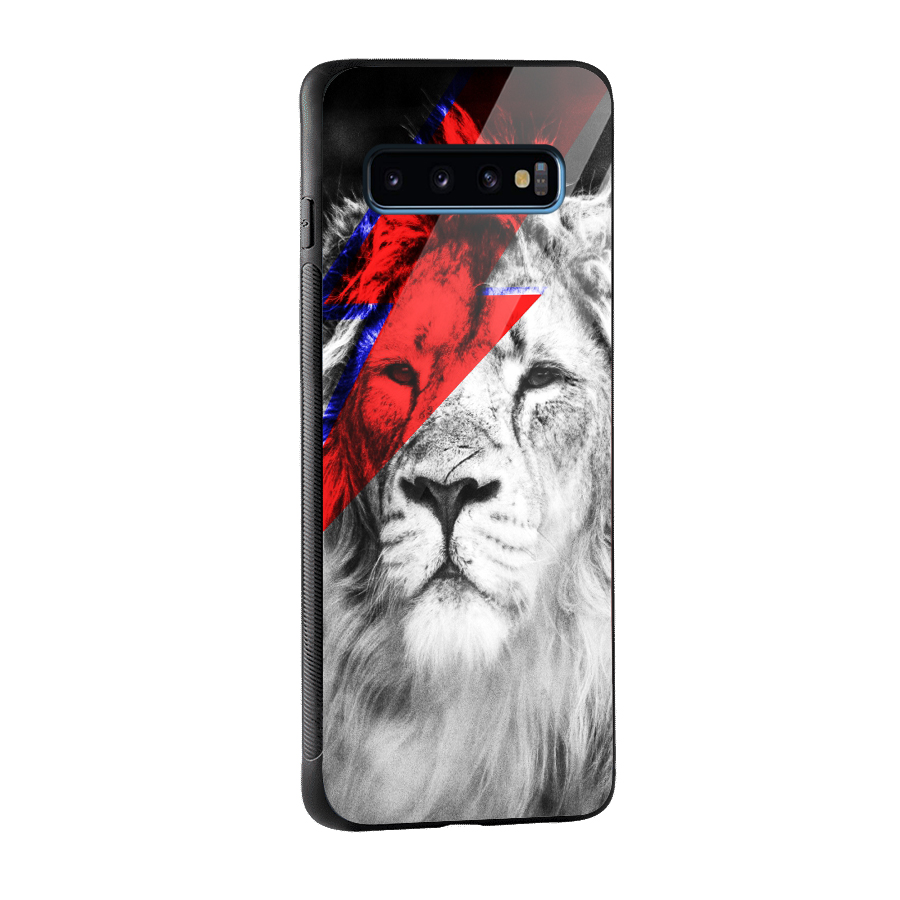 Fearless Lion Glass Back Case for Galaxy S10