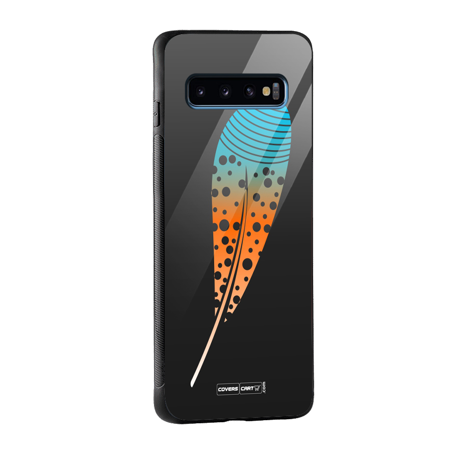 Feather Glass Back Case for Galaxy S10