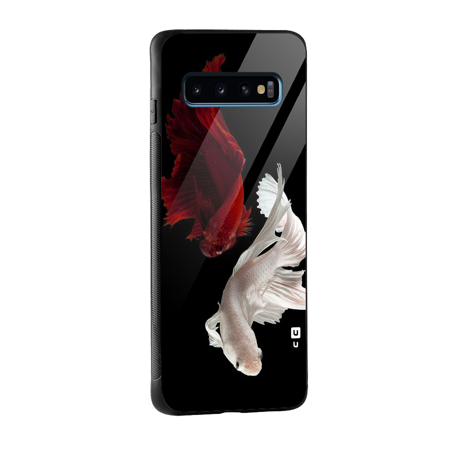 Fish Design Glass Back Case for Galaxy S10