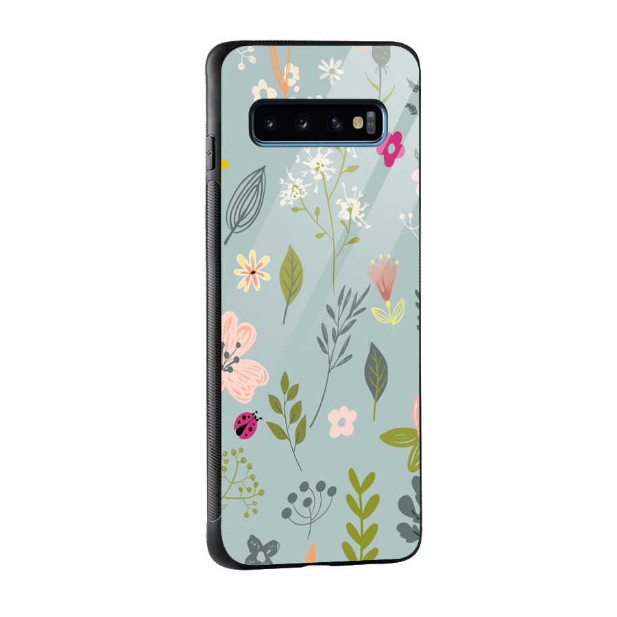 Flawless Flowers Glass Back Case for Galaxy S10