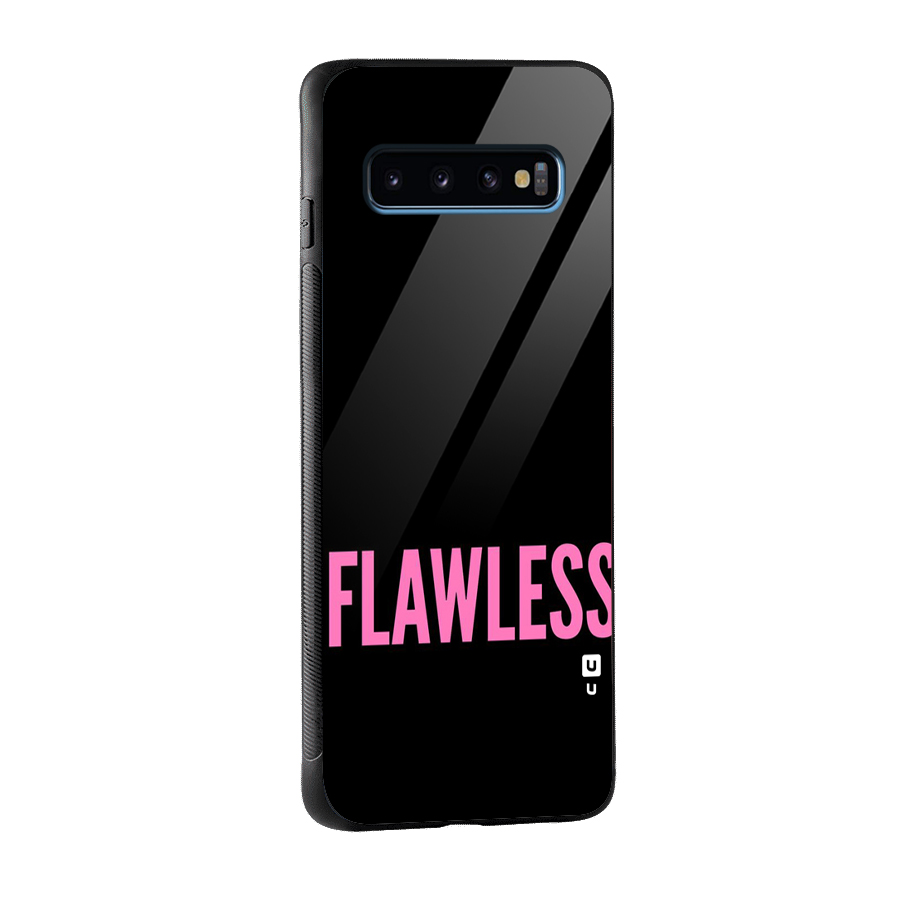 Flawless Pink Design Glass Back Case for Galaxy S10