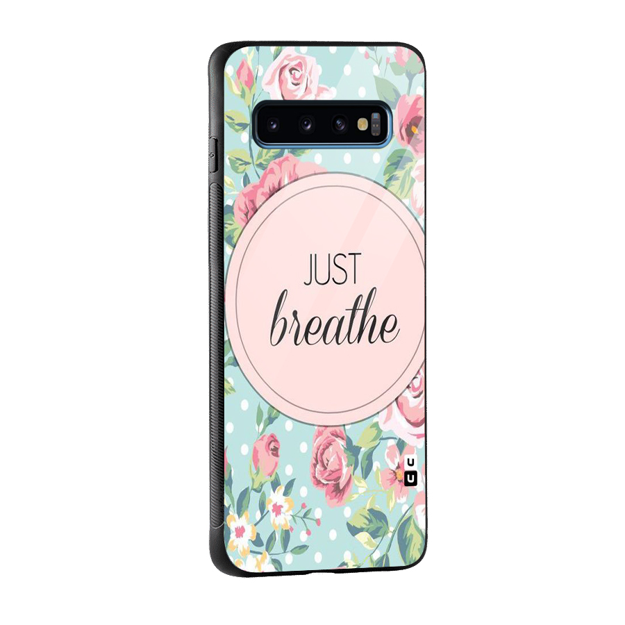 Floral Bloom Glass Back Case for Galaxy S10
