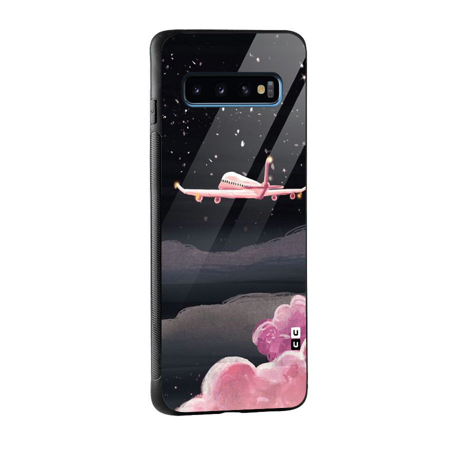 Fly Pink Glass Back Case for Galaxy S10