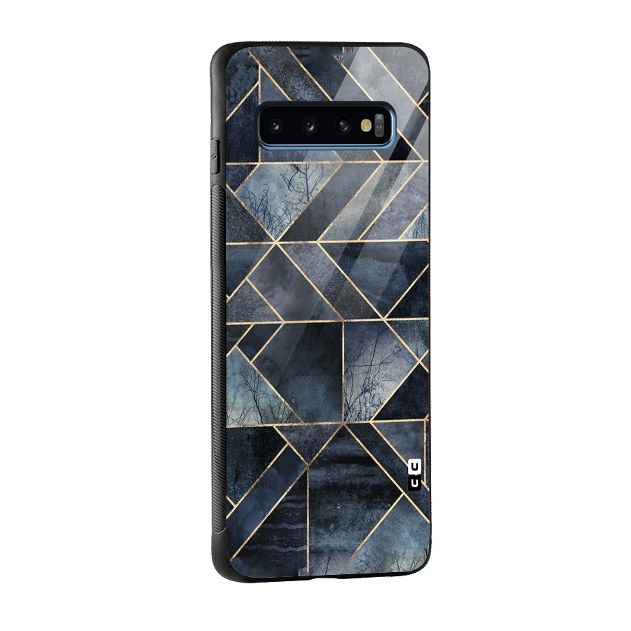 Forest Abstract Lines Glass Back Case for Galaxy S10