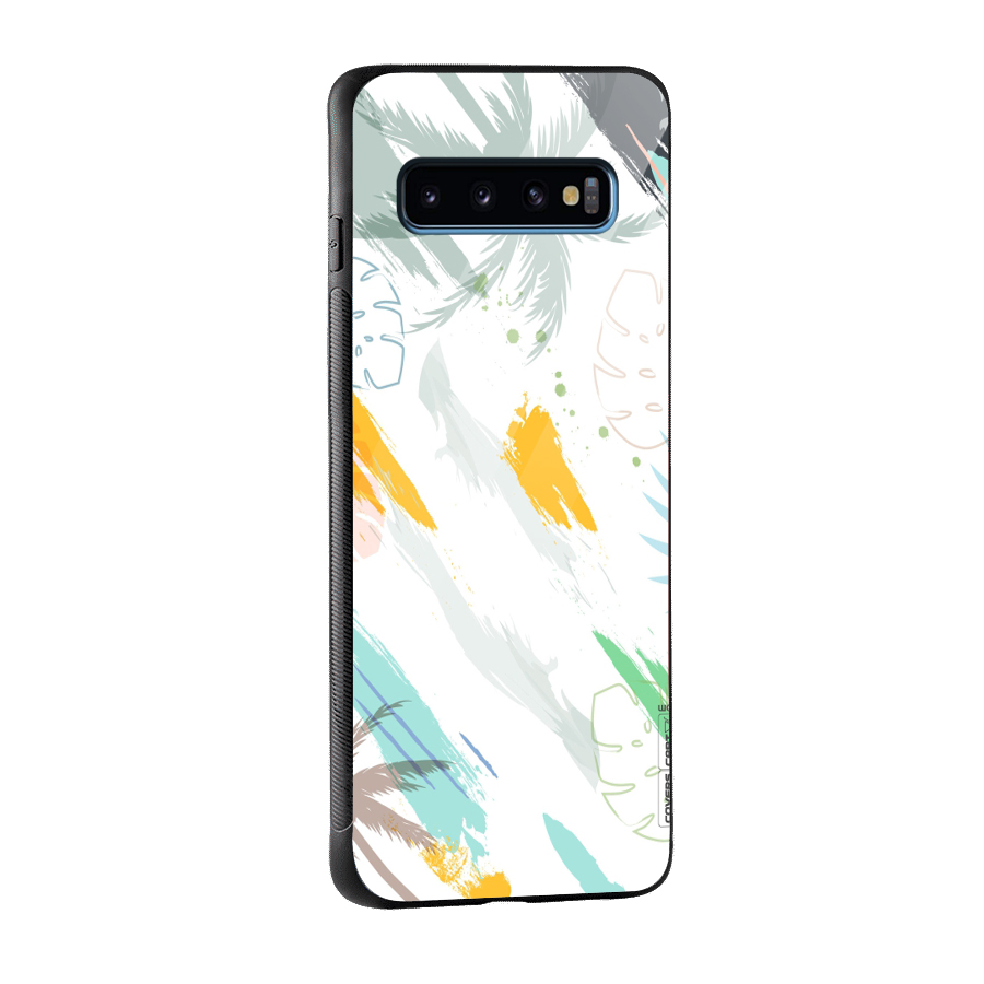 Fresh Colors Splash Glass Back Case for Galaxy S10