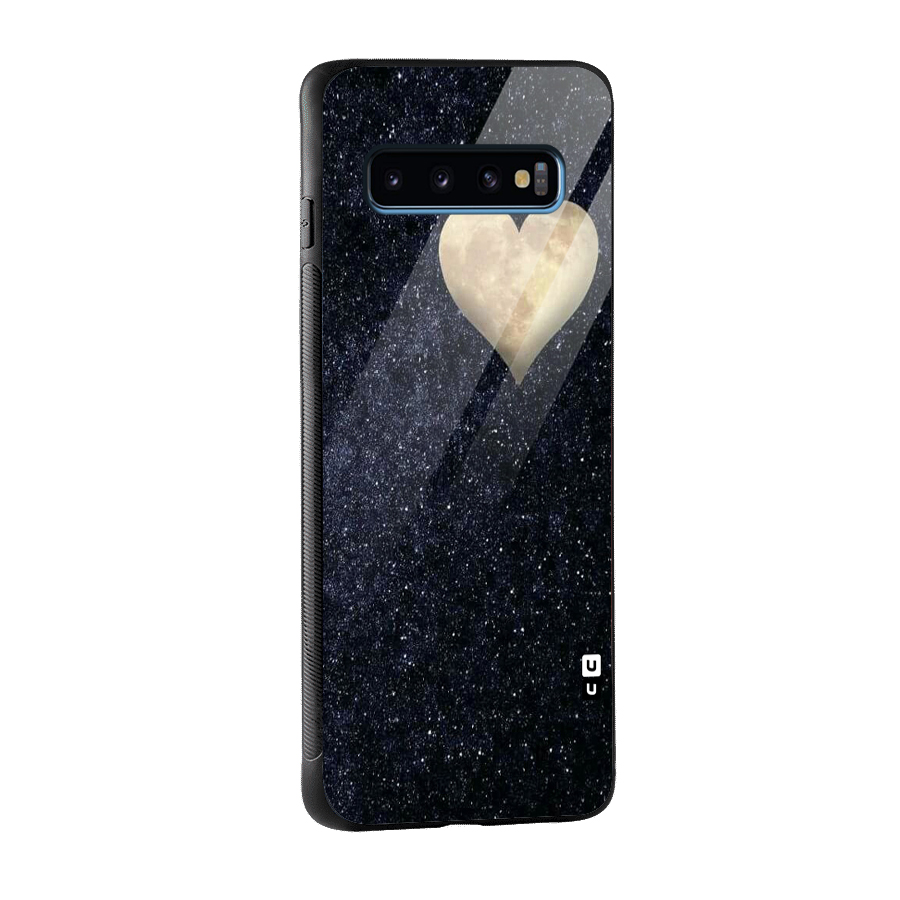 Galaxy Space Heart Glass Back Case for Galaxy S10