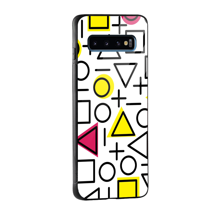 Geometry Pattern Glass Back Case for Galaxy S10
