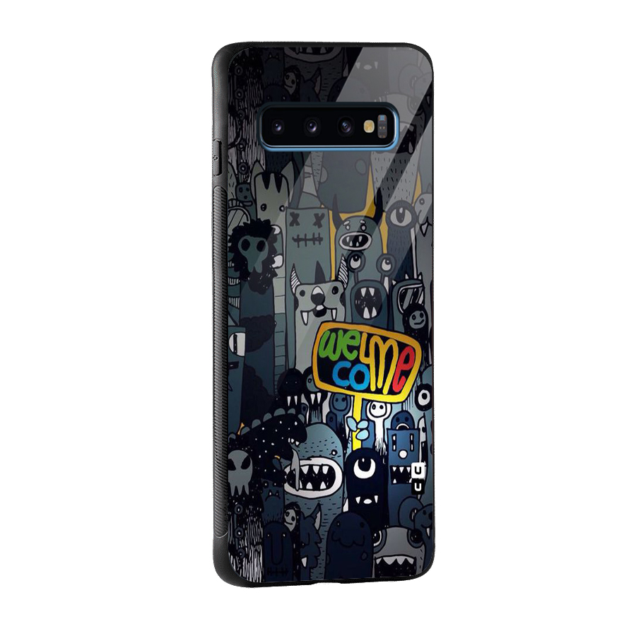 Ghost Welcome Glass Back Case for Galaxy S10